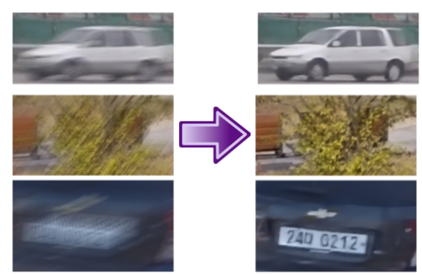 Efficient Motion Deblurring with Feature Transformation and Spatial Attention