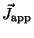 $\vec{J}_\mathrm{app}$