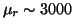 $\mu_r \sim 3000$