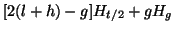 $\displaystyle [2(l+h)-g]H_{t/2} + g H_g$