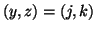 $(y,z) = (j,k)$
